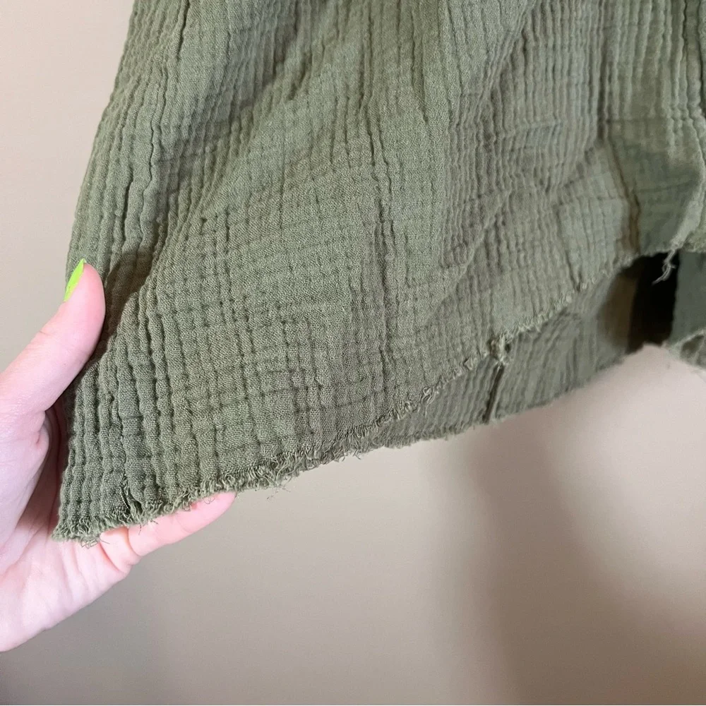 Faherty Women’s Olive Green Organic Cotton Gauze Tank Top XS - Picture 9 of 11